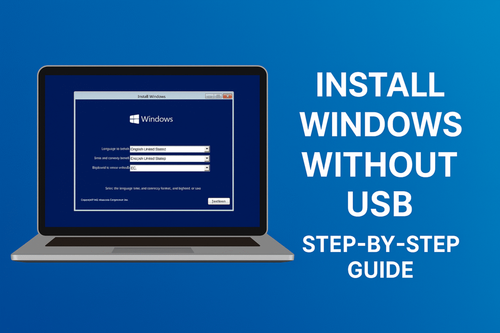 How to install window without usb
